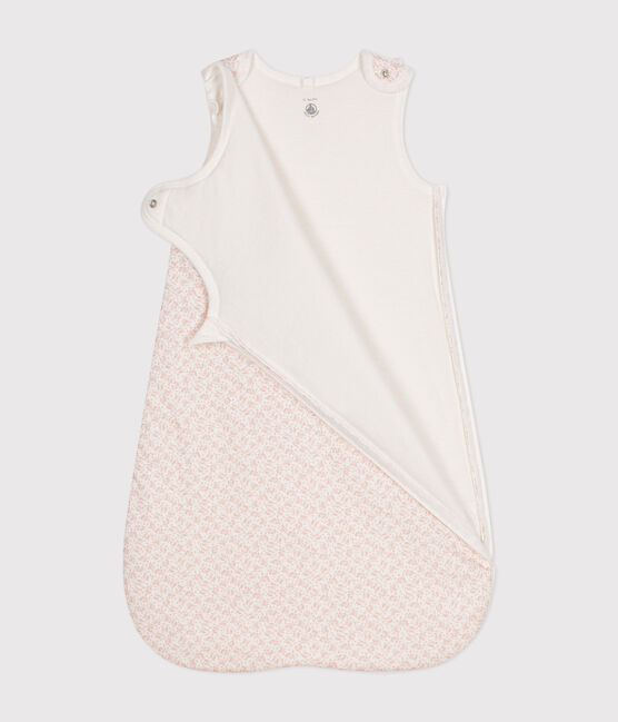Babies' Floral Cotton TOG 2 Sleeping Bag MARSHMALLOW /PANTY