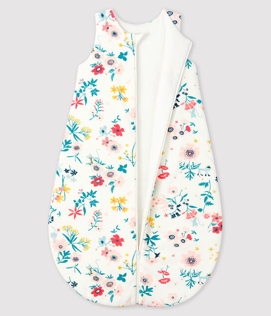 Baby Girls' Velour Sleeping Bag MARSHMALLOW white/MULTICO white