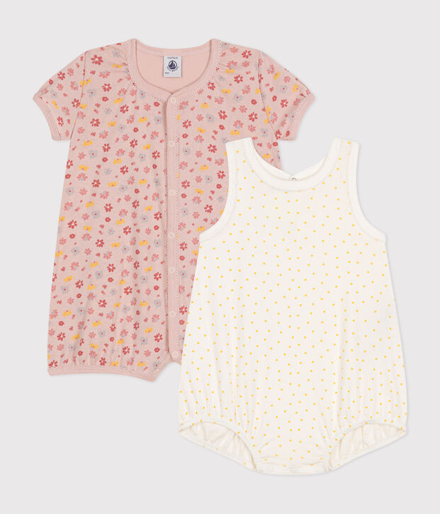 Babies' Cotton Playsuits - 2-Pack multicolor