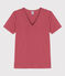 Women's Iconic Cotton V-Neck T-Shirt PAPI pink
