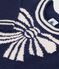 Children's bow pattern wool and cotton jumper blue/beige