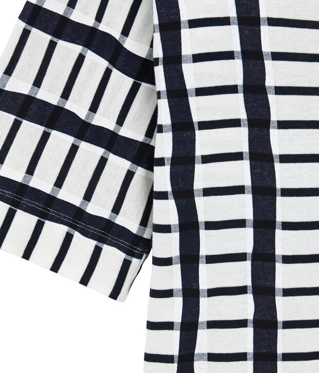 T-shirt with stripes white/blue
