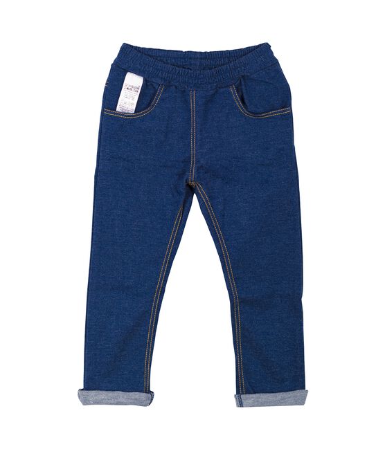 Unisex baby denim jersey trousers MEDIEVAL blue/ECRU CN beige