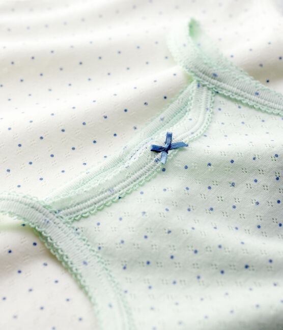 Girls' Openwork Organic Cotton Vest Tops - 2-Pack variante 1