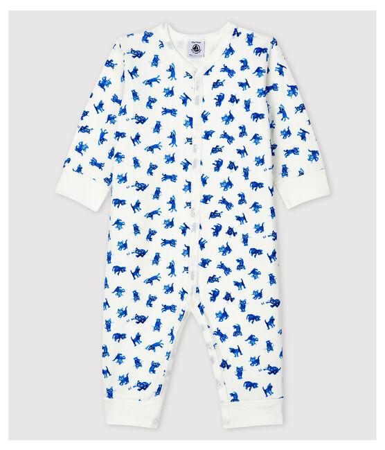 Babies' Kitten Tube Knit Sleepsuit MARSHMALLOW white/MULTICO white