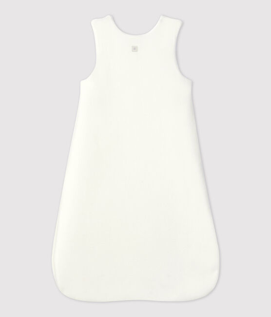Babies' Organic Cotton Velour Sleeping Bag MARSHMALLOW white