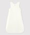 Babies' Organic Cotton Velour Sleeping Bag MARSHMALLOW white