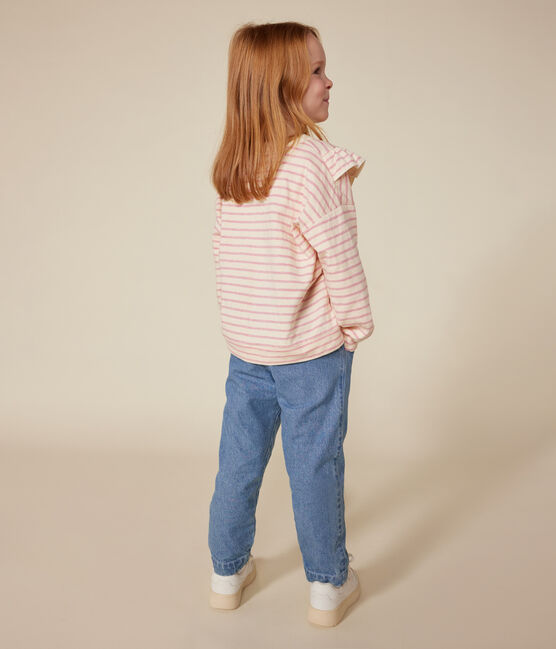 Girls' tube knit sweatshirt AVALANCHE pink/ROSELINE