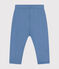 Babies' fleece trousers BEACH blue