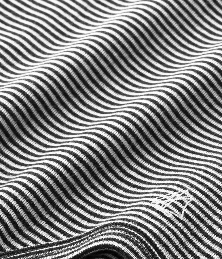 Baby's unisex bodysuit with milleraies-striped roll neck blue/white