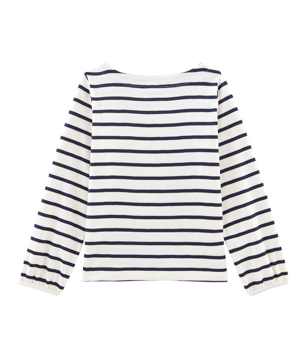 Girls' T-Shirt white/blue