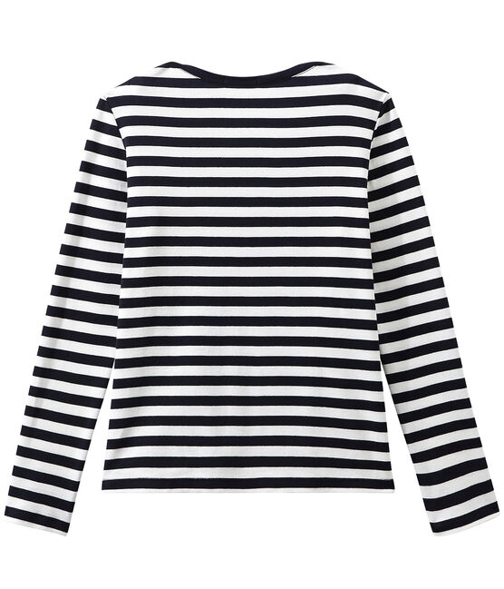 Women's long-sleeve tee SMOKING blue/MARSHMALLOW white