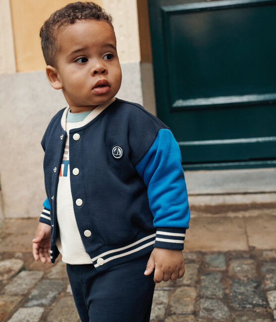 Babies' fleece varsity-style jacket SMOKING /CALVIN