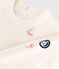 Babies' vintage boat printed cotton sweatshirt MILK red/POMPEI