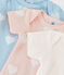Baby Girls' Pastel Short-Sleeved Organic Cotton Bodysuits - 3-Pack variante 1