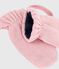 Babies' knitted mittens lined in polar fleece CHARME pink
