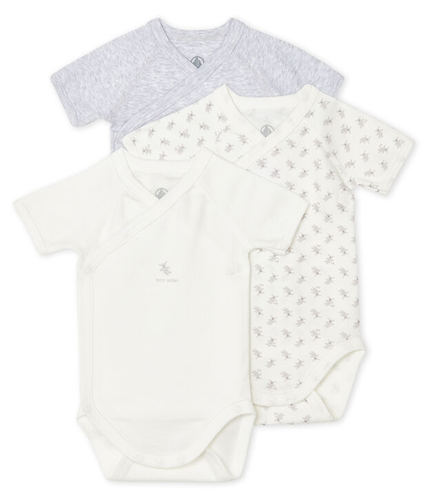 Short-Sleeved Newborn Bodysuit - 3-Piece Set multicolor