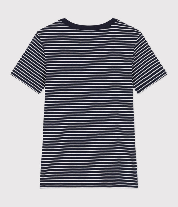 Women's Iconic striped cotton T-Shirt blue/white