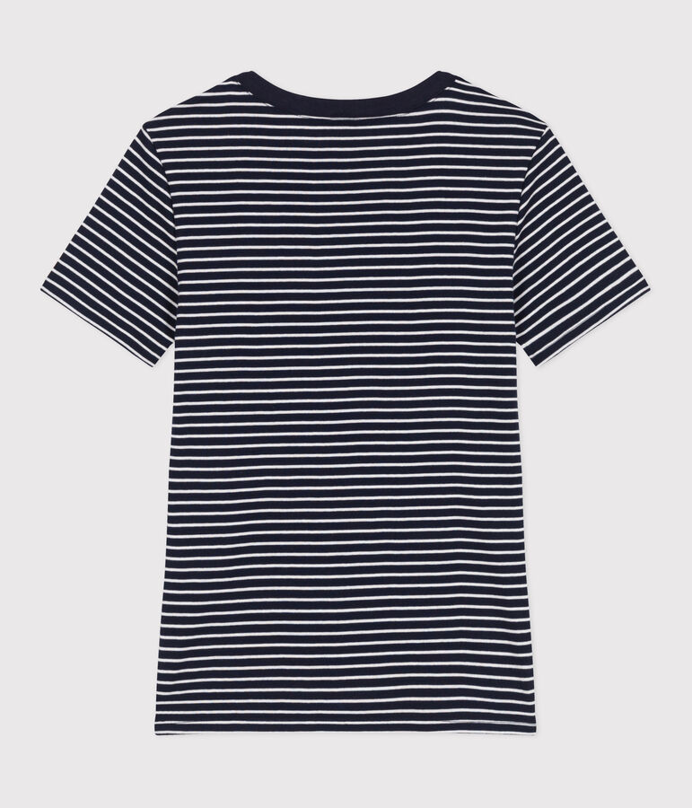 Women's Iconic striped cotton T-Shirt blue/white