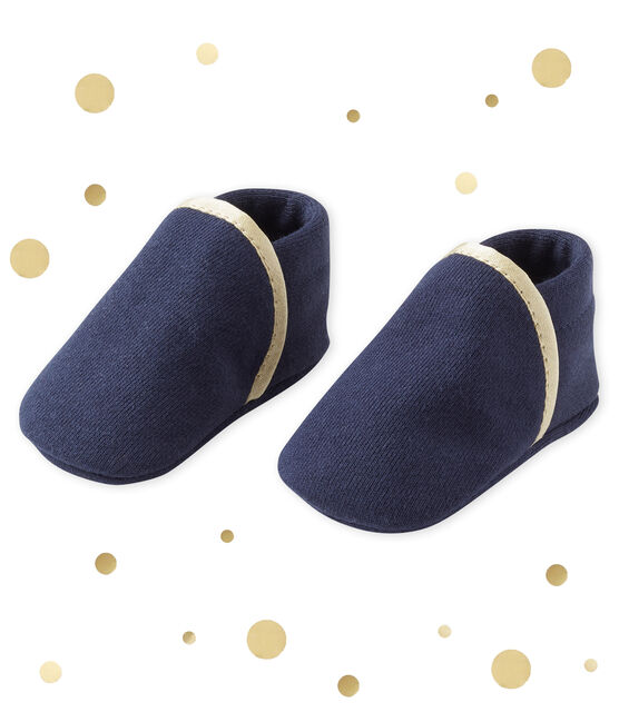 Baby boy's knit slippers SMOKING blue