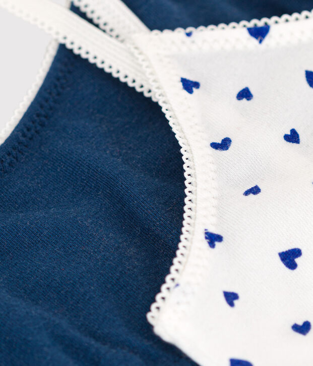 Girls' Heart Cotton and Elastane Bralettes - 2-Pack multicolor