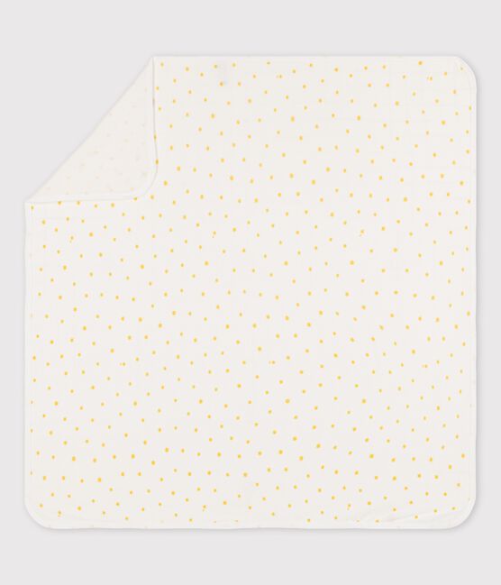 Babies' Organic Cotton Maternity Blanket MARSHMALLOW white/ORGE