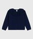 Children's plain wool and cotton cardigan
