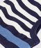 Babies' stripy wool and cotton balaclava blue/multicolor