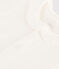 Babies' Short-Sleeved Cotton Bodysuit with Collar MARSHMALLOW white