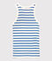 Women's Iconic Organic Cotton Vest Top MARSHMALLOW white/DELFT blue