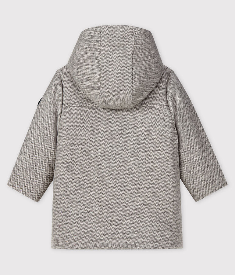 Baby boy's woollen coat GRIS CHINE grey