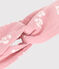 Bandeau bébé en gaze de coton imprimé fleurs CHARME pink/MARSHMALLOW white