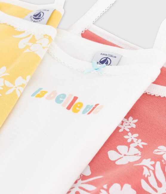 Girls' Hawaiian Print Cotton Vest Tops - 3-Pack variante 1