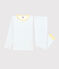 Unisex Patterned Organic Cotton Pyjamas MARSHMALLOW white/BRASIER blue
