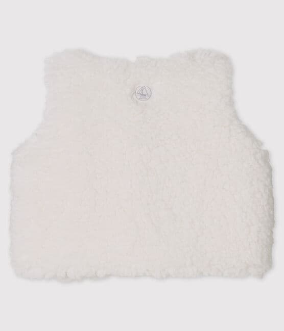 Baby Girls' Sleeveless Sherpa Vest MARSHMALLOW white
