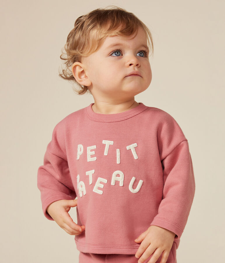 Babies' fleece sweatshirt pink