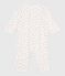 Babies' printed cotton footless pyjama suit MARSHMALLOW white/CHARME pink