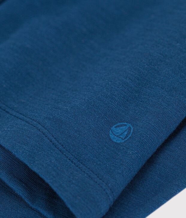 Women's Straight Round-Neck Cotton T-Shirt blue