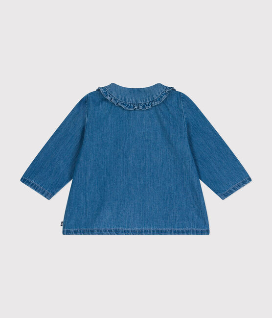 Babies' lightweight denim blouse DENIM CLAIR blue