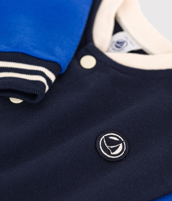 Babies' fleece varsity-style jacket SMOKING /CALVIN