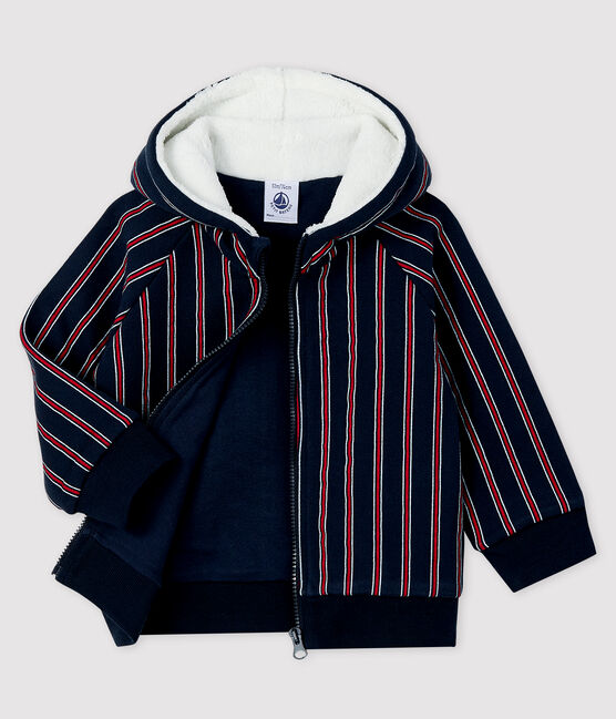 Baby boy's hooded sweatshirt SMOKING blue/MULTICO white