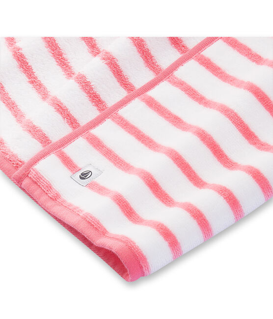 Unisex Babies' towelling Bath Cape LAIT white/MERVEILLE pink