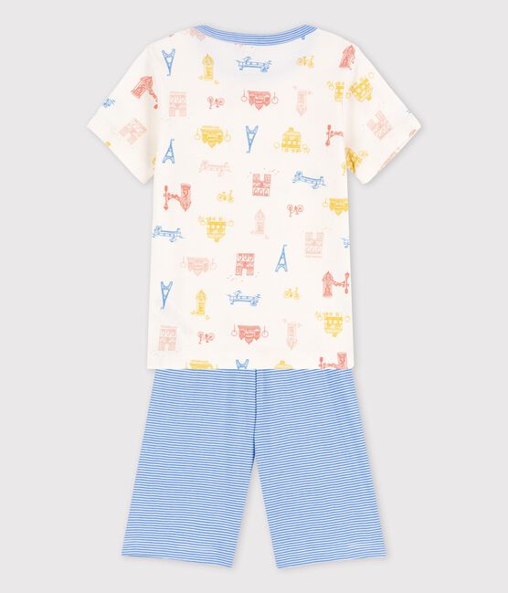 Boys' Paris Cotton Short Pyjamas MARSHMALLOW white/MULTICO white