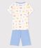 Boys' Paris Cotton Short Pyjamas MARSHMALLOW white/MULTICO white