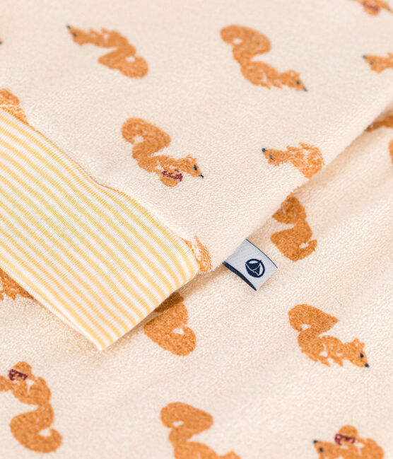 Children's squirrel print brushed terry towelling pyjamas AVALANCHE white/MULTICO