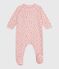 Babies' printed brushed fleece pyjama suit JOLI pink/MULTICO white