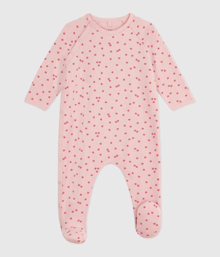 Babies' printed brushed fleece pyjama suit pink/multicolor
