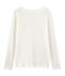 Tee-shirt manches longues femme en lin MARSHMALLOW white