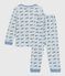 Children's whale-print velour pyjamas CO2 /ADRIATIC