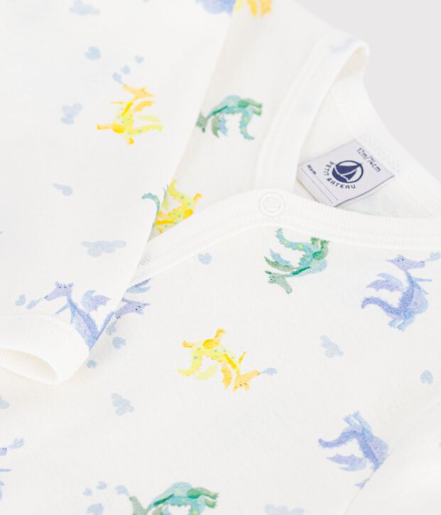 Pyjama b&eacute;b&eacute; en coton sans pieds imprim&eacute; dragons white/multicolor